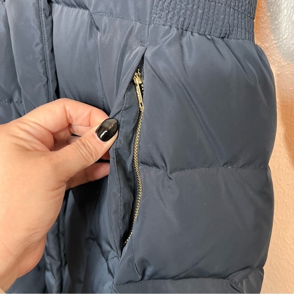 Cole Haan Jacket Womens Signature Hooded Down Blend Coat Navy Puffer Size Small - Picture 7 of 16